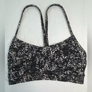 Lululemon Flow Y Bra Blossom Overlay Starlight Sz 4 A-C EUC